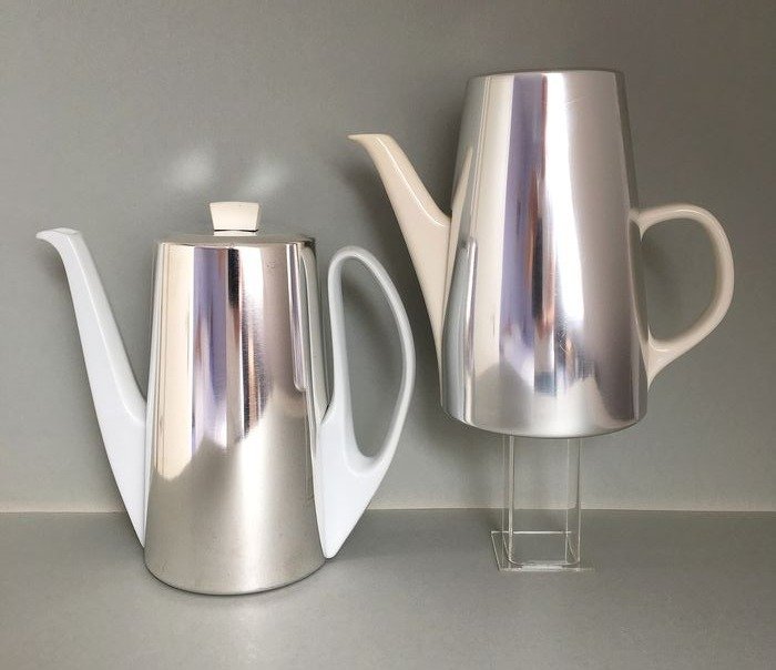 Bauscher, en Melitta - 2個茶壺 (2) - 現代 - 瓷器和金屬