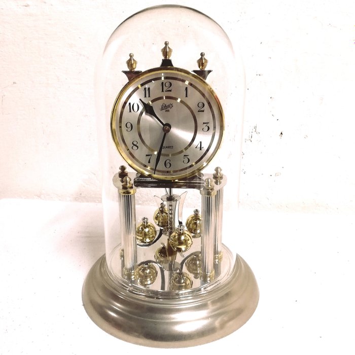 Schatz - Relógio de mesa do pêndulo da lareira - Latão, Plástico, Vidro