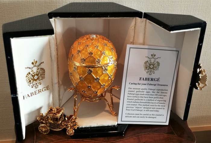 Fabergé Coronation Egg (5) - Emaille - 24K goud verguld - oostenrijkse kristallen