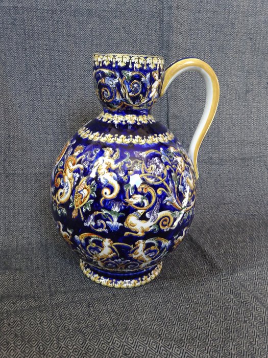 H M - Gien, France - Gien ceramic pitcher - Ceramic