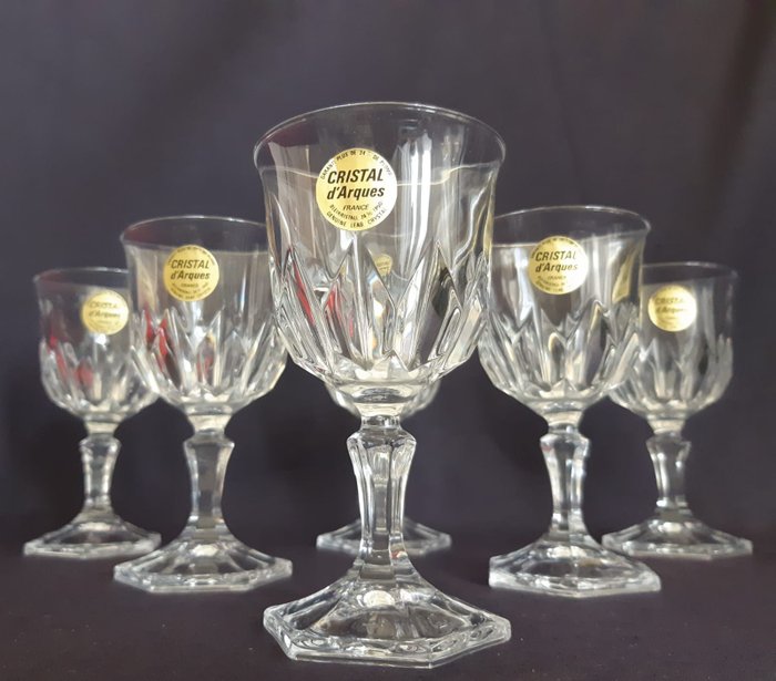 Cristal d'Arques 'Chaumont' - Brand New White Wine Glasses (6) - Kristály