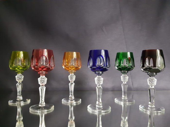 Nachtmann 'Antika' - Beautiful Colored Cordial Glasses (6) - Crystal