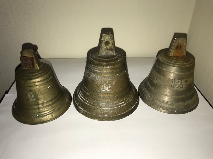 3x cloches de bronze antiques hollandaises (3) - Bronze