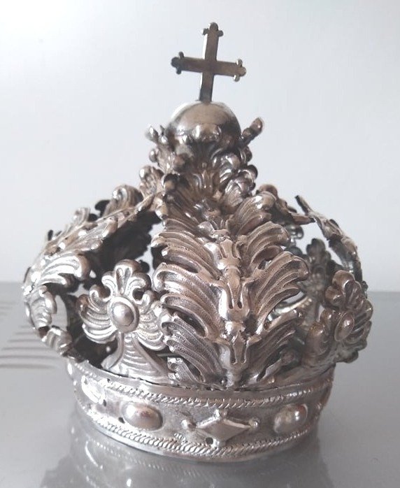 Coroana de argint - pumni de stat pontifical - Argint - sfârșitul 700 / primul 800