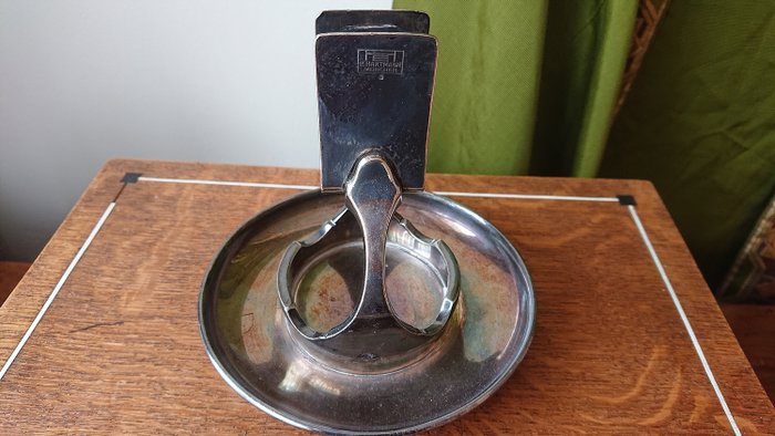 E. Hartmann München - E. Hartmann München - Vintage silver-plated ashtray and match holder (1) - silver-plated metal