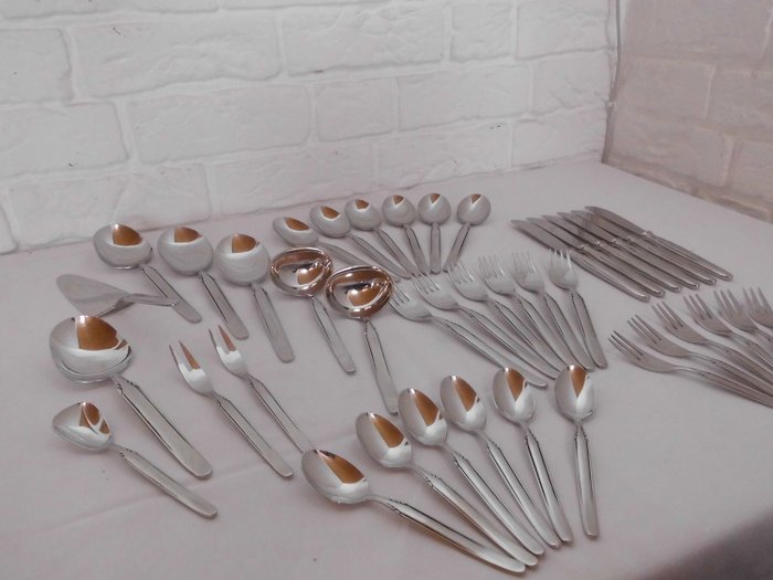 Solingen - Beautiful cutlery from Paul Wirths, Inox Sil, 6 people, 40 parts - stainless steel