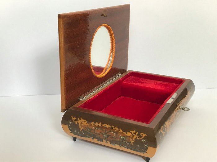 復古意大利珠寶盒-音樂盒-索倫托 - 木