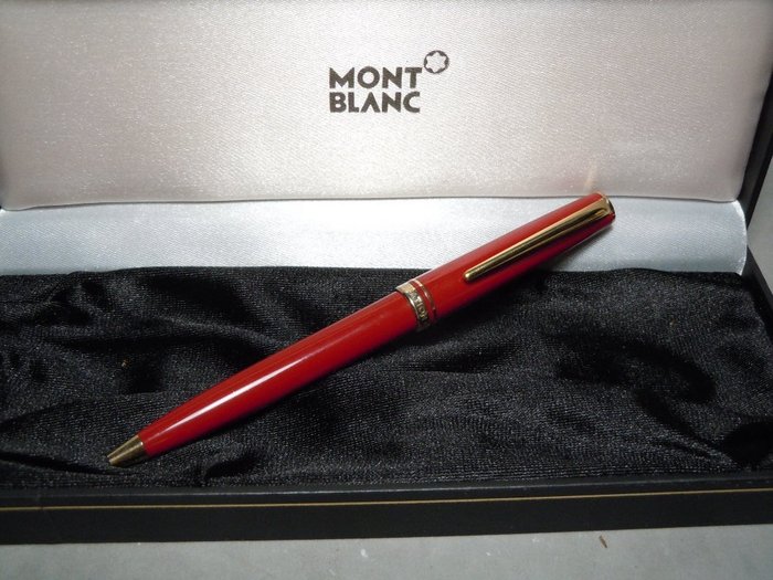 Montblanc Generation  - Bolígrafo rojo raro Vintage 90's - Cuerpo en resina y piezas metálicas recubiertas de oro.