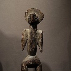 Cubistic Ancestor Figure - Wood - Provenance Donald Taitt - Mumuye - Nigeria 