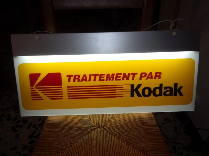 Antigo sinal de luz dupla face Kodak - Plástico