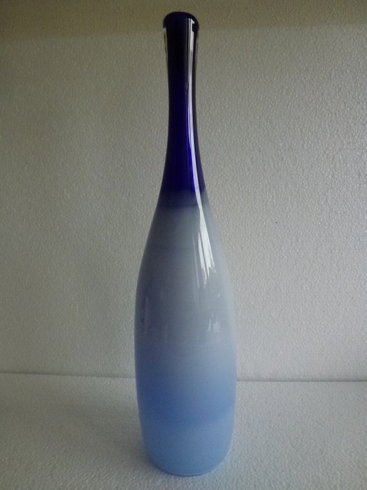 Floris Meydam  - Royal Leerdam - Flaschenvase Blau / Dunkelblau - Glas