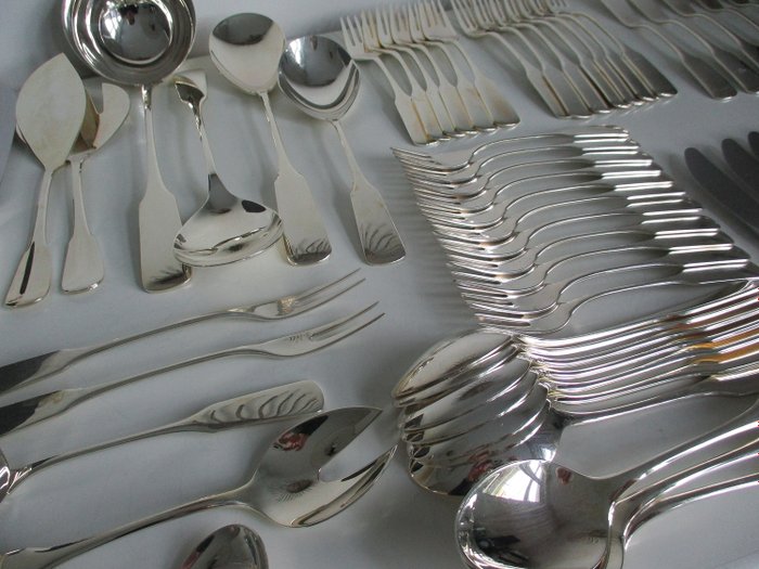 WMF patent 90 - heavy silver-plated 64-piece cutlery - Silverplate