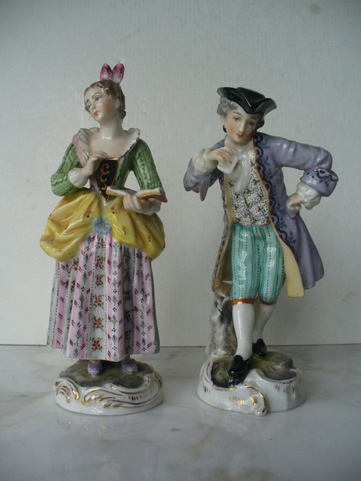 Dressel, Kister & Co, Passau - Estatueta(s) (2) - Porcelana
