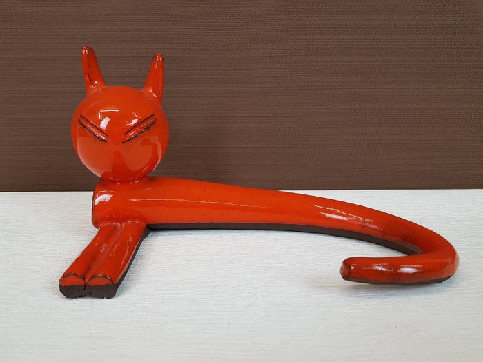 Peter Selhorst - Orangefarbene Katze - 1970 - Keramik