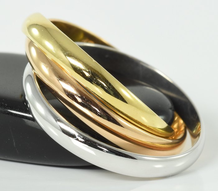 Cartier - 18 kt. Gold, Tricolour - Ring - 'Trinity'