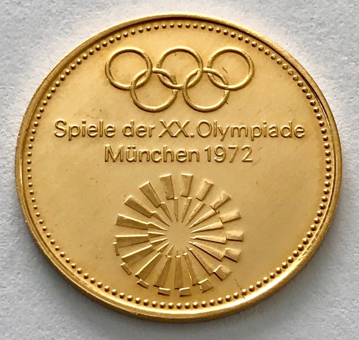 Germany - Medaille 1972 - Spiele der XX. Olympiade München 1972  - Gold