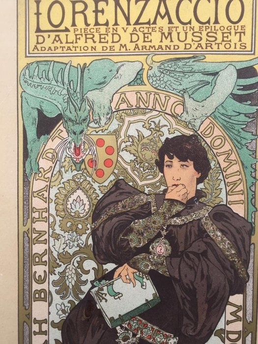 Alphonse Mucha - Lorenzaccio, Sarah Bernhardt, Les Maitres - Catawiki