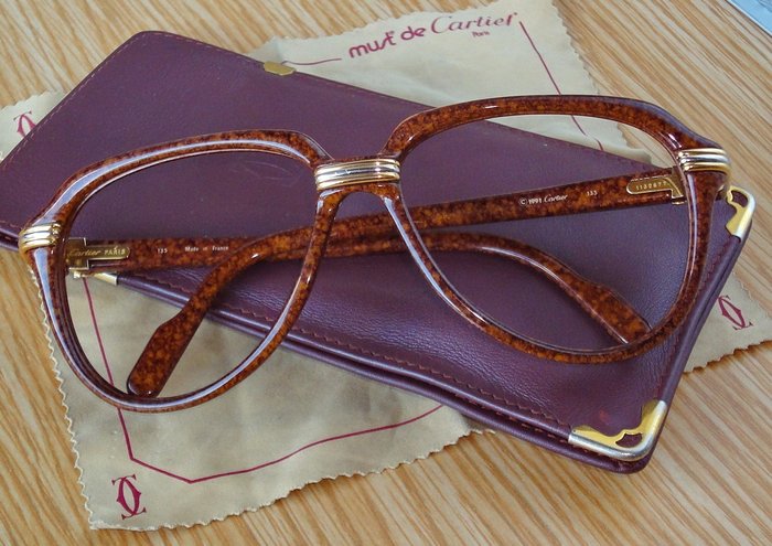 wood tip cartier glasses