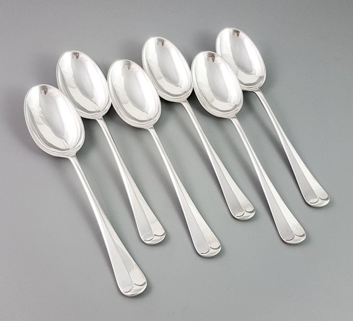 James Dixon & Sons - Sheffield - Cutlery, Spoon, 6 dessert spoons (6) - Victorian - Silverplate