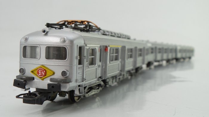 Jouef H0 - 02 8710 00 - Unidad de tren - Juego de 3 piezas Z5100 Rame Inox "BUDD" - SNCF