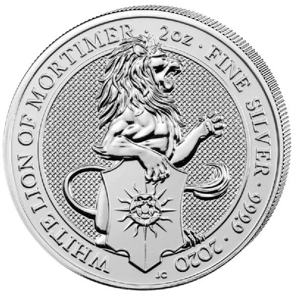 Regno Unito. 5 Pounds 2020 - Weißer Löwe von Mortimer -  2 oz