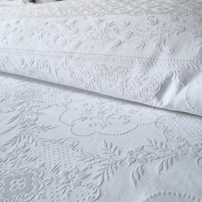 英式拼花床罩。古代面料。 - 棉 - Late 19th century