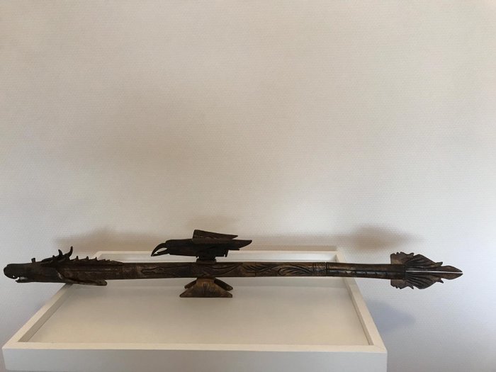 吹箭 (1) - 木, 鐵, 骨 - 婆羅洲，印尼 