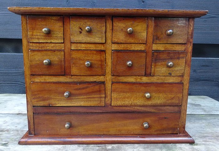 Teak Wooden Storage Eleven Drawer Cabinet Wood Teak Catawiki