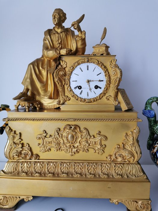 Clock - Bronze, Empire period, Montesquieu - Late 18th century