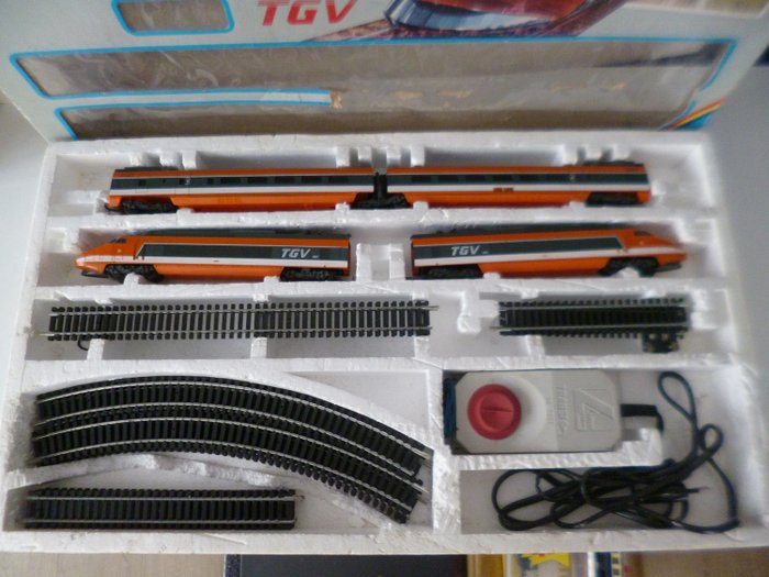 Lima H0 - 107008T - Train set - with 4-part TGV, rails and transformer - SNCF