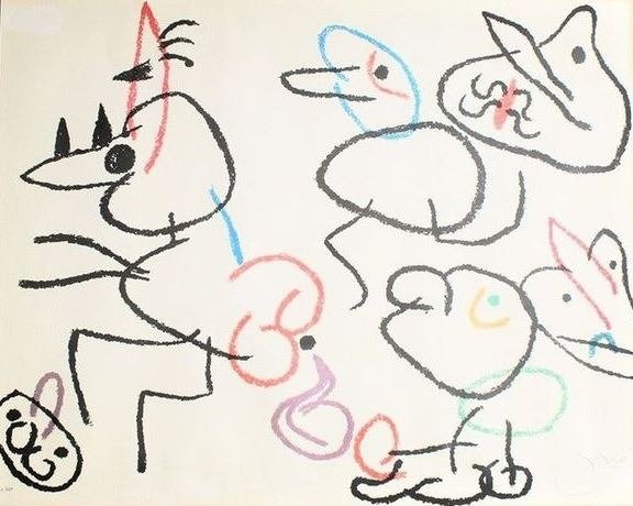 Joan Miró - Ubu aux Baleares - Litografia firmata a mano.