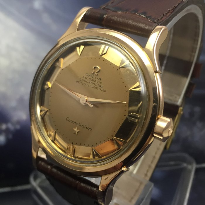 Omega - Constellation Pie Pan Solid Gold Rose 2699 SC - Hombre - 1950-1959