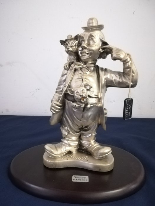 Manuel - Victor - Statue - Juggling Clown - .800 silver