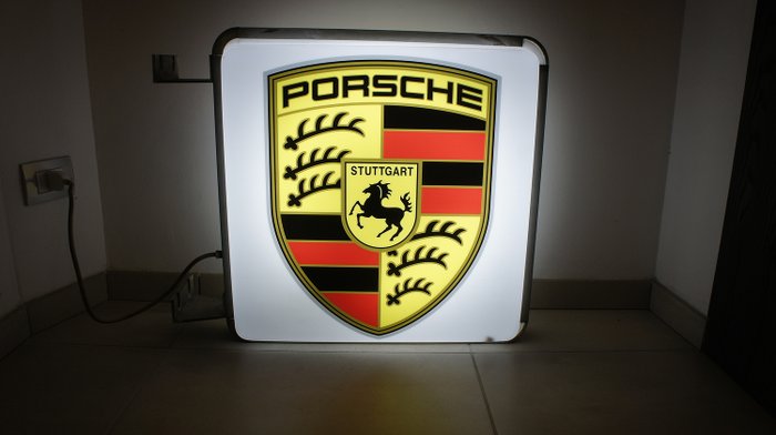 Emblem / Mascot - Porsche - Neon Sign Neon Sign Auto Moto Garage Service - 1990-1980 - Porsche - 1990