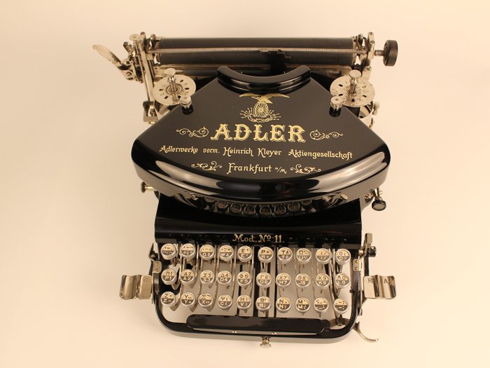 "ADLER Mod. 11"  RARE Typewriter sehr selten mit 2 Sprachen und Holzkoffer!!! - Typewriter