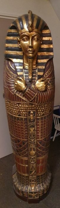 Armário de sarcófago de estilo egípcio - Resina