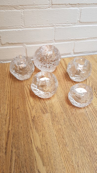 Ann Wärff - Kosta Boda - Schneeball Kerzenhalter 3 Größen (5) - Glas