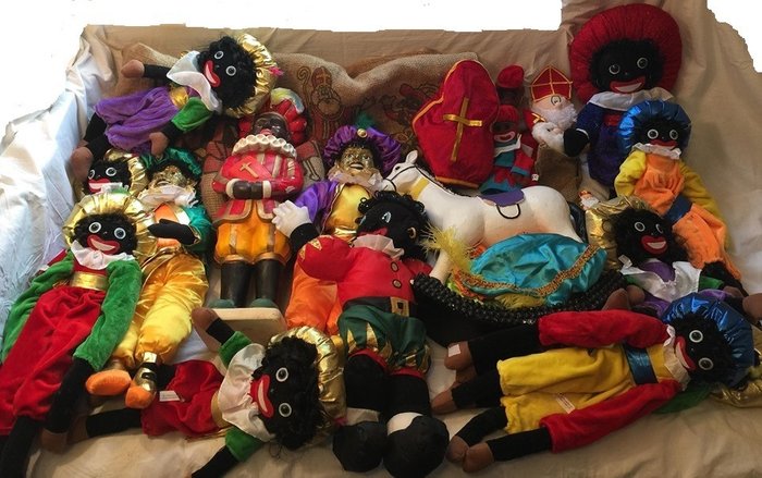 Zwarte pieten - Sinterklaas-fest med dukkehatte - billeder (29) - Gips, Tekstiler