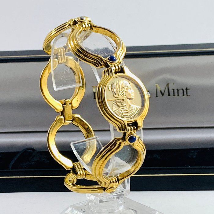 Franklin Mint - Die Cleopatra Braclet Uhr - Limited Edition - 24 Karat vergoldet