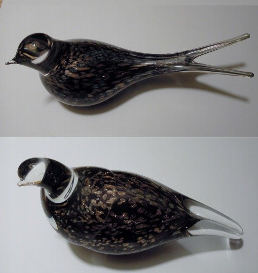 Lasi-Kostamo - Finnish hand-blown birds (2) - Glass