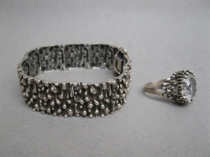 Zilver - Alpo Tammi Koru (AKT) - 830 - armband en bijhorende ring