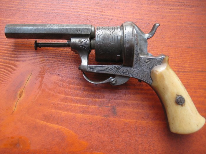 欧洲 - Revolver - 销子发火的 - 手枪 - 7mm Cal