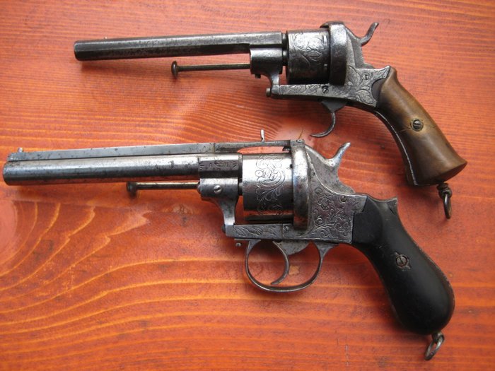 Europe - 2 Revolver - Broche (Lefaucheux) - Pistolet - 11mm cal