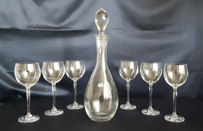 Bohemia 'Brigitta' - Gorgeous Wine Glasses & Decanter (7) - Crystal