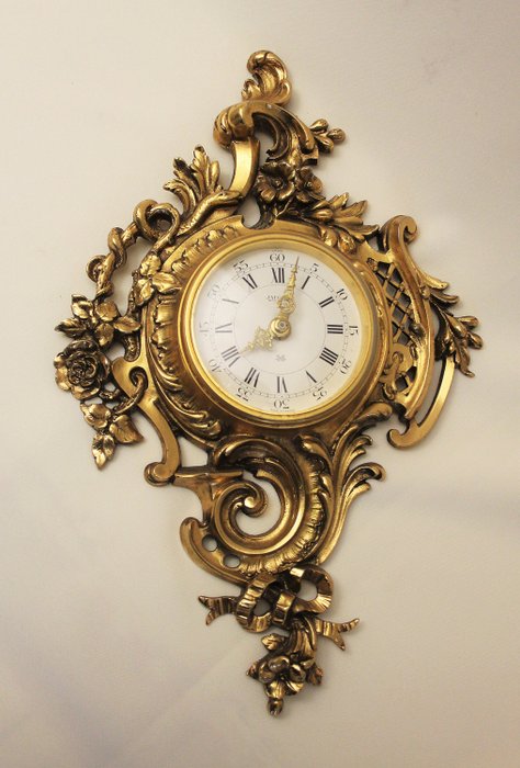 Longcase clock - Gilt bronze, Jaeger Paris Pendulum - Second half 20th century