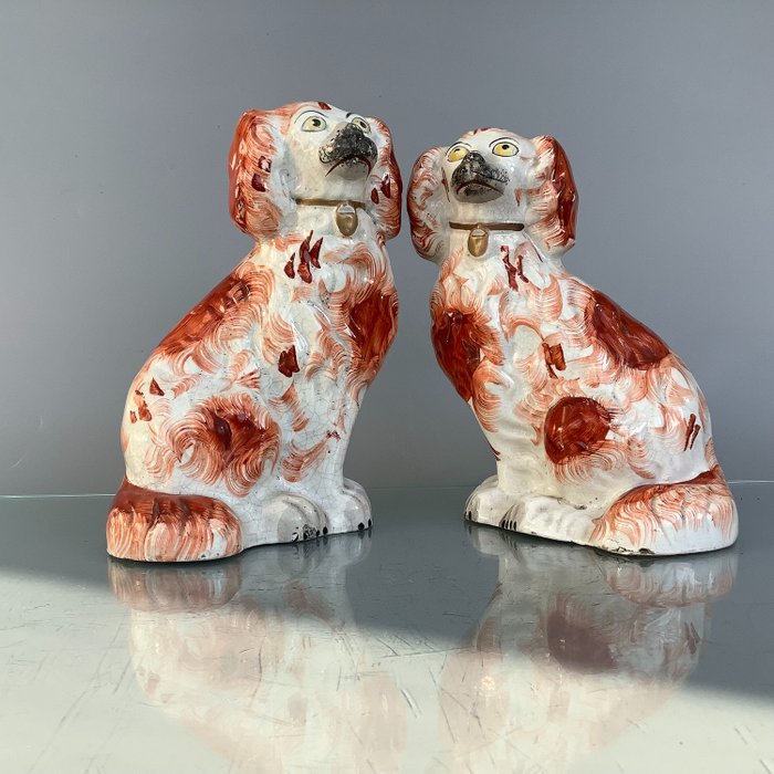 animali cani due cuccioli labrador ditali di porcellana Ditale in ceramica 