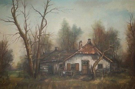 C .Verbeek (20e eeuw) - Boerderij met erf