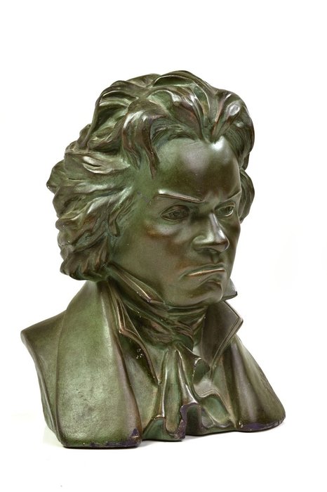 S. Setto - Bust Beethoven (1) - Plaster