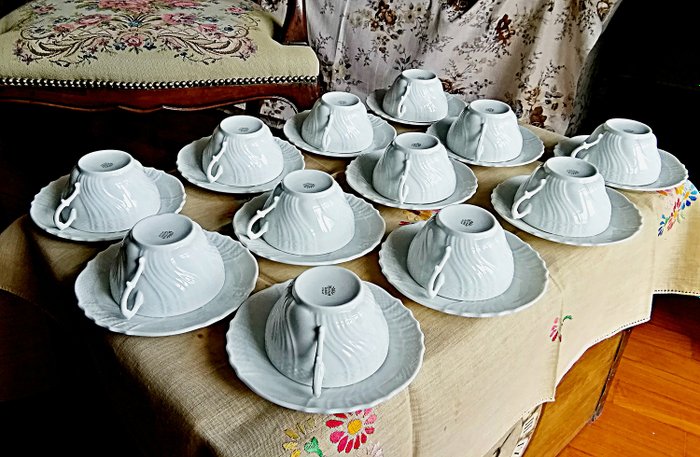 Servicio de té para 12 Richard Ginori Vecchio Ginori (24) - Porcelana