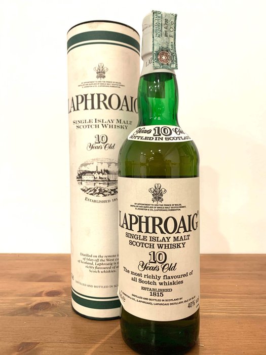 Laphroaig 10 years old Single Islay Malt - Original bottling - b. 1990s - 70cl